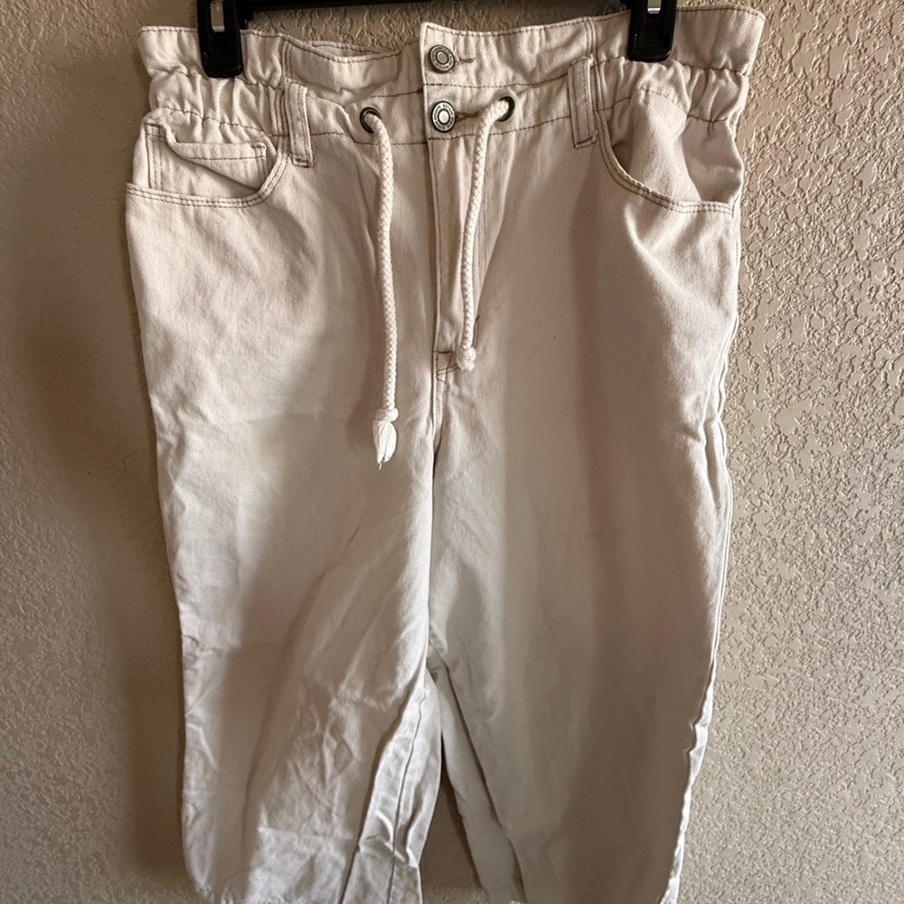 Kensie Women's Off-White Drawstring Denim